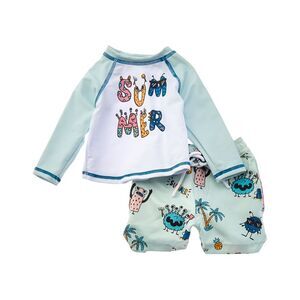 Sovereign Code Baby-Boys  2Pc Rashguard Top & Disruptor Swim Trunk Set, Green